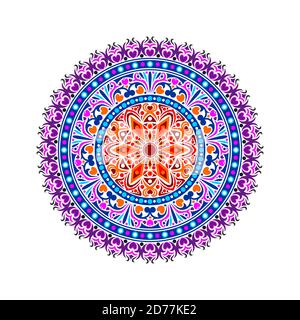 Dies ist ein Werk von Mandala Kunst in so viel Detail wie möglich gemacht und mit fariatic Farben kombiniert, um die maximale Form zu schaffen. Dateien im eps-Format Stockfoto