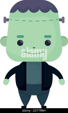 Happy halloween niedlich frankenstein Charakter Vektor Illustration Design Stock Vektor