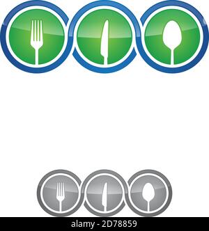 Sehr kreative Infinity-Vektor-Design-Vorlage für Restaurant auf weißem Hintergrund. Vektorsymbol für Restaurant. Vektorgrafik EPS.8 EPS.10 Stock Vektor