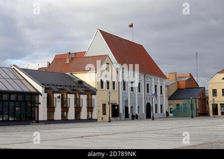 Eine kleine Stadt in der Mitte von Litauen mit einem Wunderschöne Altstadt Stockfoto