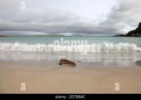 Ceannabeinne Beach in der Nähe von Durness, Sutherland, Nordküste von Schottland, Großbritannien Stockfoto