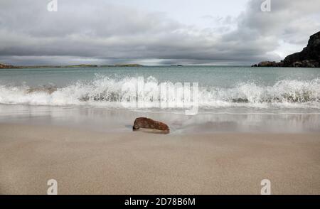 Ceannabeinne Beach in der Nähe von Durness, Sutherland, Nordküste von Schottland, Großbritannien Stockfoto