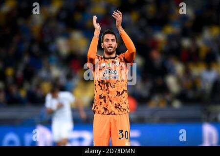 Kiew, Ukraine - 20. Oktober 2020: Rodrigo Bentancur von Juventus FC Gesten während des UEFA Champions League Fußballspiels zwischen FC Dynamo Kiew und Juventus FC. Juventus FC gewann 2-0 gegen den FC Dynamo Kiew. Kredit: Nicolò Campo/Alamy Live Nachrichten Stockfoto