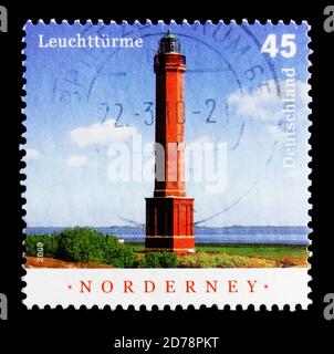 MOSKAU, RUSSLAND - 21. OKTOBER 2017: Eine in der Bundesrepublik Deutschland gedruckte Briefmarke zeigt, Serie, um 2009 Stockfoto