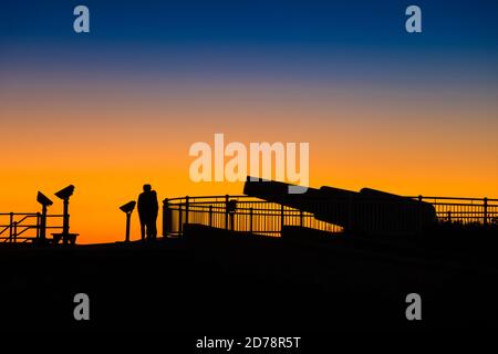 Gibraltar, Europa Point, Harding's Battery Stockfoto