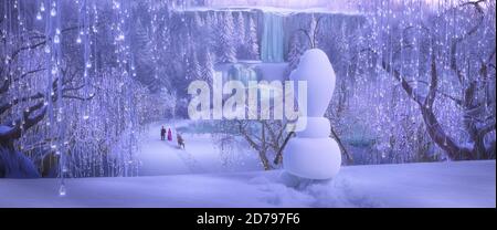 Once Upon a Snowman ist ein Spin-off animierter Kurzfilm aus dem Film Frozen. Dieses Foto ist nur für redaktionelle Zwecke bestimmt und unterliegt dem Urheberrecht des Filmunternehmens und/oder des Fotografen, der vom Film oder der Produktionsfirma beauftragt wurde, und darf nur von Publikationen im Zusammenhang mit der Bewerbung des oben genannten Films reproduziert werden. Eine obligatorische Gutschrift an das Filmunternehmen ist erforderlich. Der Fotograf sollte auch bei Bekanntwerden des Fotos gutgeschrieben werden. Stockfoto