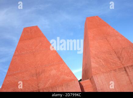 Kunstmuseum - rotes Ziegeldach Stockfoto