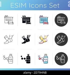 Erste Hilfe Kit Icons set Stock Vektor