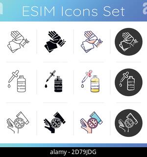 Symbole für medizinisches Zubehör eingestellt Stock Vektor