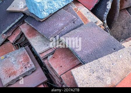 Haufen von Fliesen Stockfoto