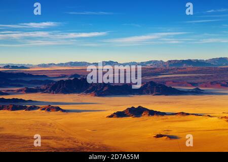 Namib Wüste, Luftaufnahme, Dünen von Sossusvlei Stockfoto