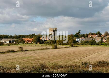 Orford Suffolk ein Schloss aus dem 12. Jahrhundert halten es ist Transitional Military Design von English Heritage, Henry II, gebaut, um Orford Ness dominieren. Stockfoto