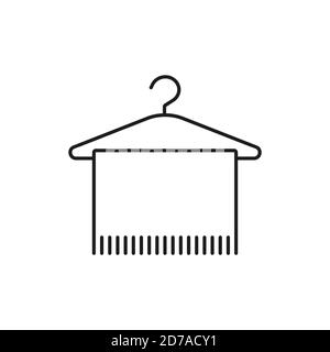 Handtuch Symbol Element Badhaus Symbol für mobile Konzept und Web-Apps. Thin Line Handtuch Symbol kann für Web und mobile verwendet werden. Premium-Symbol auf Weiß Stock Vektor