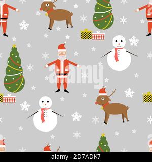 Weihnachtliches Muster im nahtlosen Musterdesign Stock Vektor