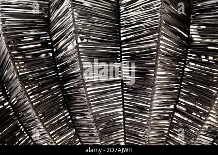 Bamboo Zaun oder Wand Textur Hintergrund für Innen-oder Außenbereich Design. Stockfoto