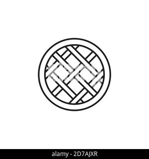 apple PIE Icon Element von Bakery Icon für mobiles Konzept und Web-Apps. Thin Line Apfelkuchen Symbol kann für Web und mobile verwendet werden. Premium-Symbol auf Weiß Stock Vektor