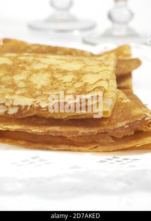 PFANNKUCHEN, KONZEPT MARIÄ LICHTMESS Stockfoto