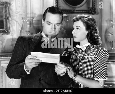 BOB HOPE UND PAULETTE GODDARD IM CAT UND IM CANARY 1939 Regisseur ELLIOTT NUGENT nach dem Theaterstück Von John Willard Paramount Pictures Stockfoto