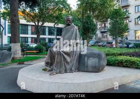 Tiflis, Georgien - 18 Oktober, 2020: Denkmal für Taras Schewtschenko in Tiflis Stockfoto