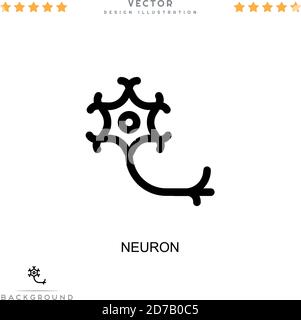 Neuronensymbol. Einfaches Element aus der digitalen Störungs-Sammlung. Line Neuron Icon für Vorlagen, Infografiken und mehr Stock Vektor