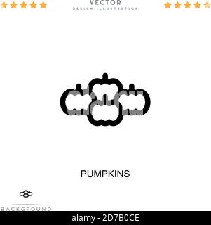 Kürbissymbol. Einfaches Element aus der digitalen Störungs-Sammlung. Linie Kürbisse Symbol für Vorlagen, Infografiken und mehr Stock Vektor