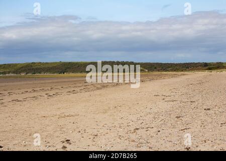 Blick auf die Landzunge von Sand Bay, Kewstoke, Somerset, Großbritannien Stockfoto