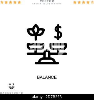 Symbol „Balance“. Einfaches Element aus der digitalen Störungs-Sammlung. Linienbalance-Symbol für Vorlagen, Infografiken und mehr Stock Vektor