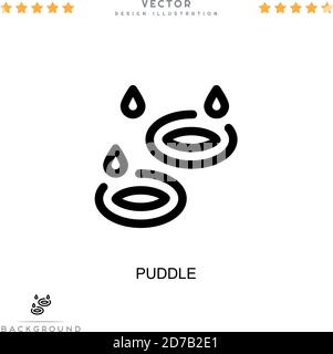 Pfütze-Symbol. Einfaches Element aus der digitalen Störungs-Sammlung. Line Puddle Icon für Vorlagen, Infografiken und mehr Stock Vektor
