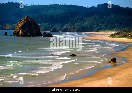 Cape Kiwanda - Pacific City, entlang der pazifikküste Highway in Oregon Stockfoto