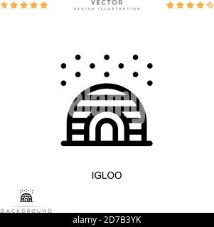 Iglu-Symbol. Einfaches Element aus der digitalen Störungs-Sammlung. Line Igloo Icon für Vorlagen, Infografiken und mehr Stock Vektor