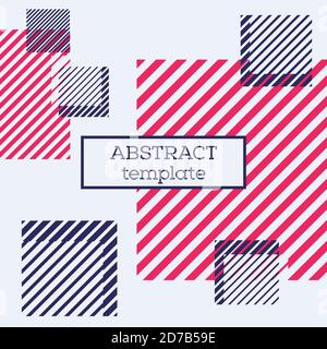 Vintage Retro bauhaus Grafik Design Vorlage. Abstrakte geometrische Komposition. Flaches Design. Anwendbar für Abdeckungen, Plakate, Plakate, Flyer. Stock Vektor