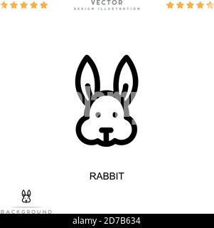 Kaninchen-Symbol. Einfaches Element aus der digitalen Störungs-Sammlung. Line Rabbit Symbol für Vorlagen, Infografiken und mehr Stock Vektor