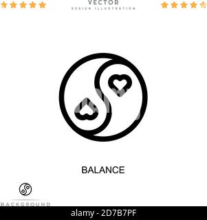 Symbol „Balance“. Einfaches Element aus der digitalen Störungs-Sammlung. Linienbalance-Symbol für Vorlagen, Infografiken und mehr Stock Vektor