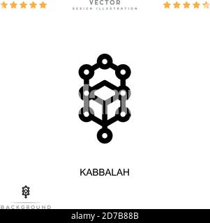 Kabbala-Ikone. Einfaches Element aus der digitalen Störungs-Sammlung. Line Kabbala Symbol für Vorlagen, Infografiken und mehr Stock Vektor