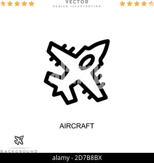 Flugzeugsymbol. Einfaches Element aus der digitalen Störungs-Sammlung. Line Aircraft Symbol für Vorlagen, Infografiken und mehr Stock Vektor
