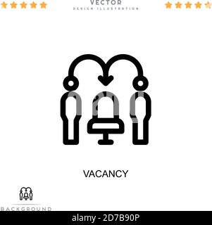 Symbol für freie Stelle. Einfaches Element aus der digitalen Störungs-Sammlung. Symbol für Zeilenfreie Stellen für Vorlagen, Infografiken und mehr Stock Vektor