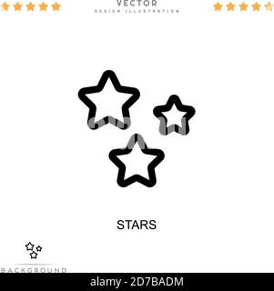 Stars-Symbol. Einfaches Element aus der digitalen Störungs-Sammlung. Symbol für Zeilensterne für Vorlagen, Infografiken und mehr Stock Vektor