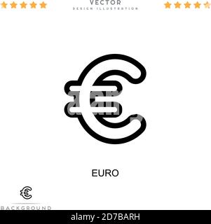 Euro-Symbol. Einfaches Element aus der digitalen Störungs-Sammlung. Line Euro Icon für Vorlagen, Infografiken und mehr Stock Vektor