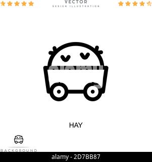 Heusymbol. Einfaches Element aus der digitalen Störungs-Sammlung. Line Hay Icon für Vorlagen, Infografiken und mehr Stock Vektor