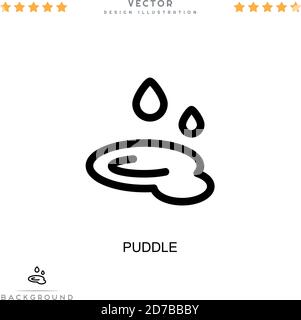 Pfütze-Symbol. Einfaches Element aus der digitalen Störungs-Sammlung. Line Puddle Icon für Vorlagen, Infografiken und mehr Stock Vektor