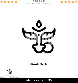 Navaratri-Symbol. Einfaches Element aus der digitalen Störungs-Sammlung. Linie Navaratri Symbol für Vorlagen, Infografiken und mehr Stock Vektor