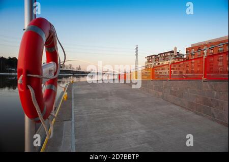 14042018, Helsinki, Finnland. Sonnenaufgang in Helsinki. Sonnenaufgang in Helsinki. Umleitung: Marko Hannula, Valamo Studio Stockfoto