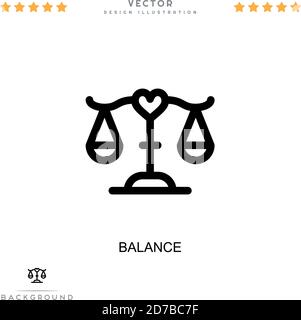 Symbol „Balance“. Einfaches Element aus der digitalen Störungs-Sammlung. Linienbalance-Symbol für Vorlagen, Infografiken und mehr Stock Vektor