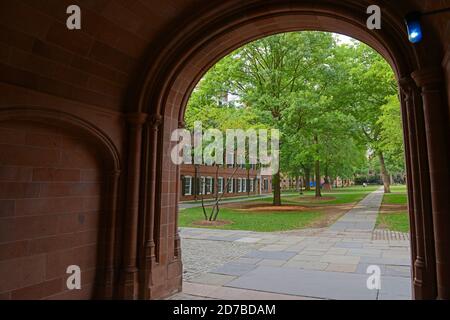 Gateway of Yale Old Campus in Yale University, New Haven, Connecticut, CT, USA. Stockfoto