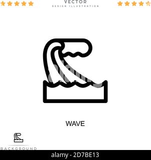 Kurvensymbol. Einfaches Element aus der digitalen Störungs-Sammlung. Linienwellensymbol für Vorlagen, Infografiken und mehr Stock Vektor