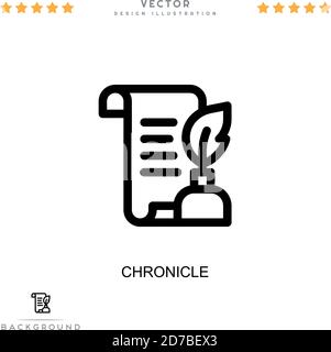 Chronicle-Symbol. Einfaches Element aus der digitalen Störungs-Sammlung. Line Chronicle Symbol für Vorlagen, Infografiken und mehr Stock Vektor