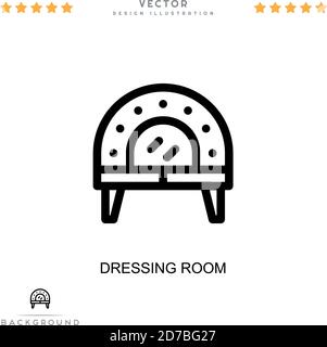Ankleidezimmer-Symbol. Einfaches Element aus der digitalen Störungs-Sammlung. Linie Umkleideraum Symbol für Vorlagen, Infografiken und mehr Stock Vektor