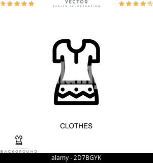 Symbol „Kleidung“. Einfaches Element aus der digitalen Störungs-Sammlung. Line Kleidung Symbol für Vorlagen, Infografiken und mehr Stock Vektor