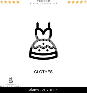 Symbol „Kleidung“. Einfaches Element aus der digitalen Störungs-Sammlung. Line Kleidung Symbol für Vorlagen, Infografiken und mehr Stock Vektor