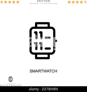 Smartwatch-Symbol. Einfaches Element aus der digitalen Störungs-Sammlung. Line Smartwatch Symbol für Vorlagen, Infografiken und mehr Stock Vektor